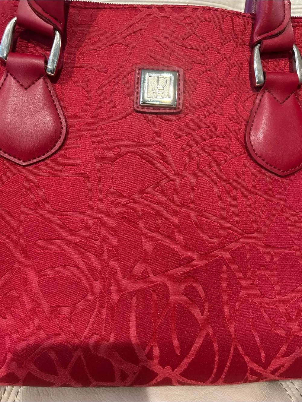 Diane Von Furstenberg DVF Vintage Red Travel Satchel Bag